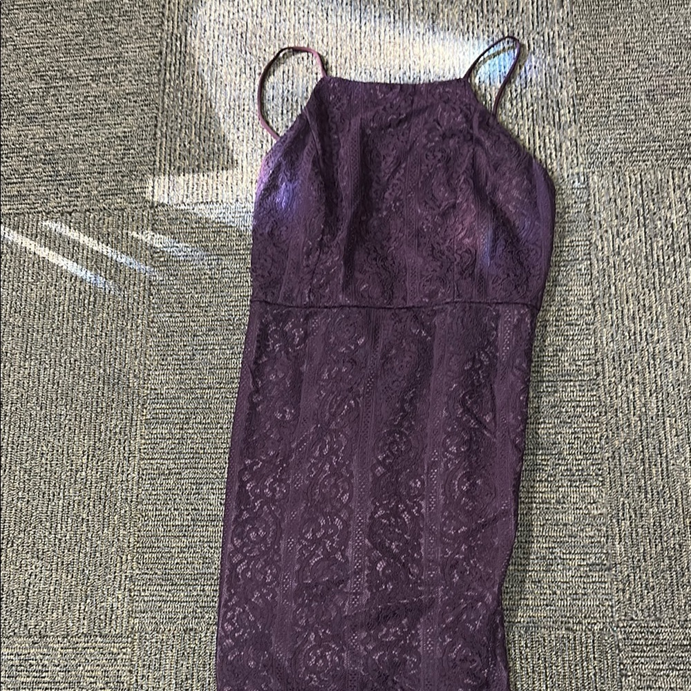 Windsor Purple Lace Backless Dress